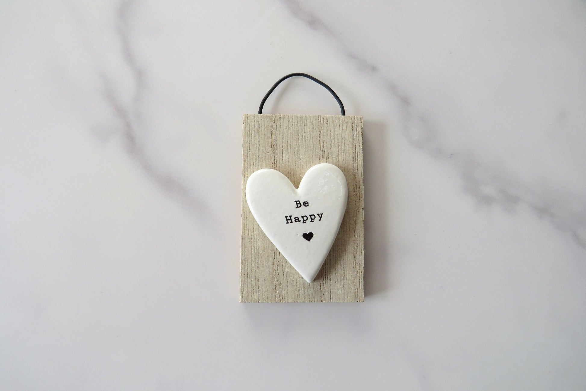 be happy hanging heart