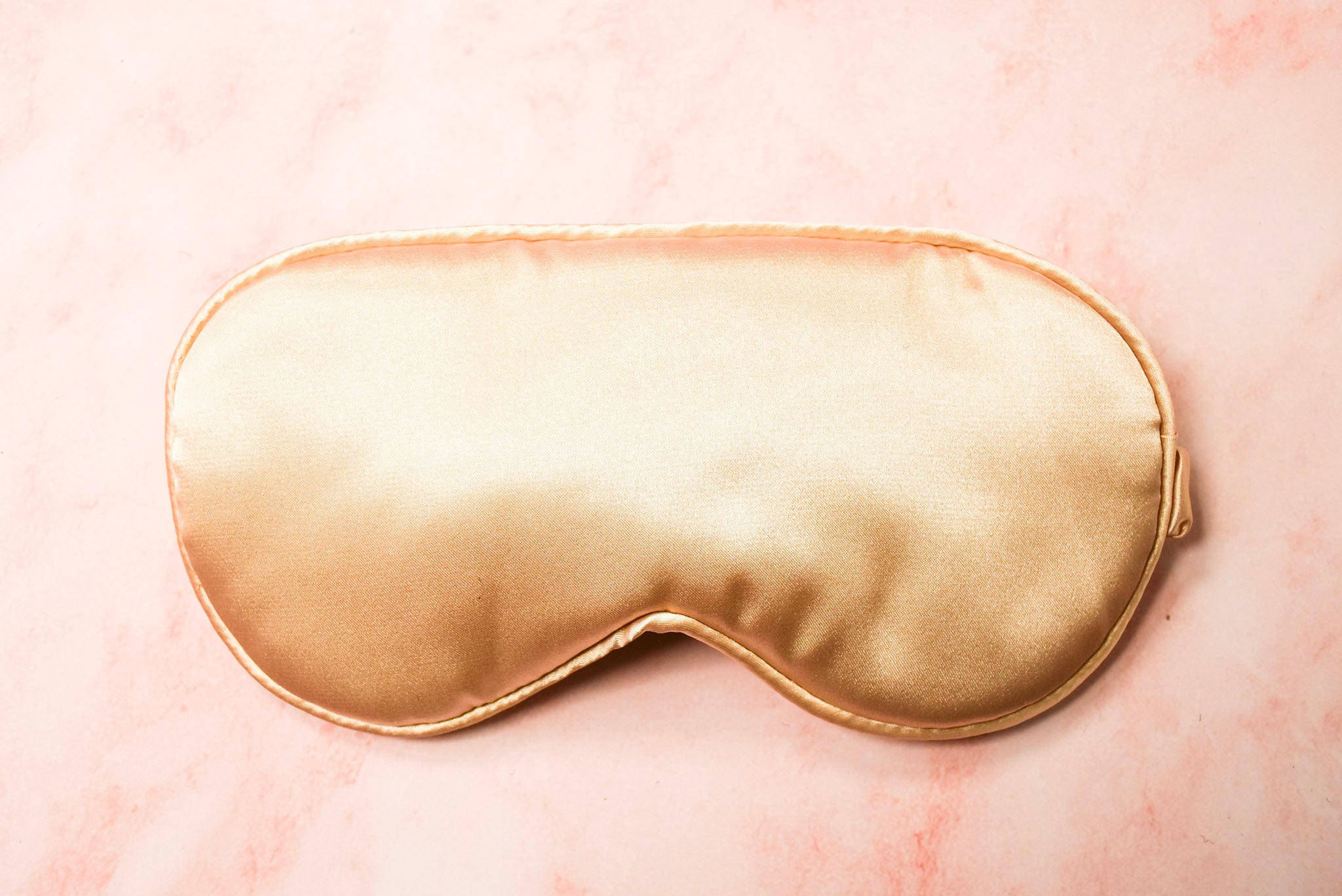 Beige Silk Eye Mask