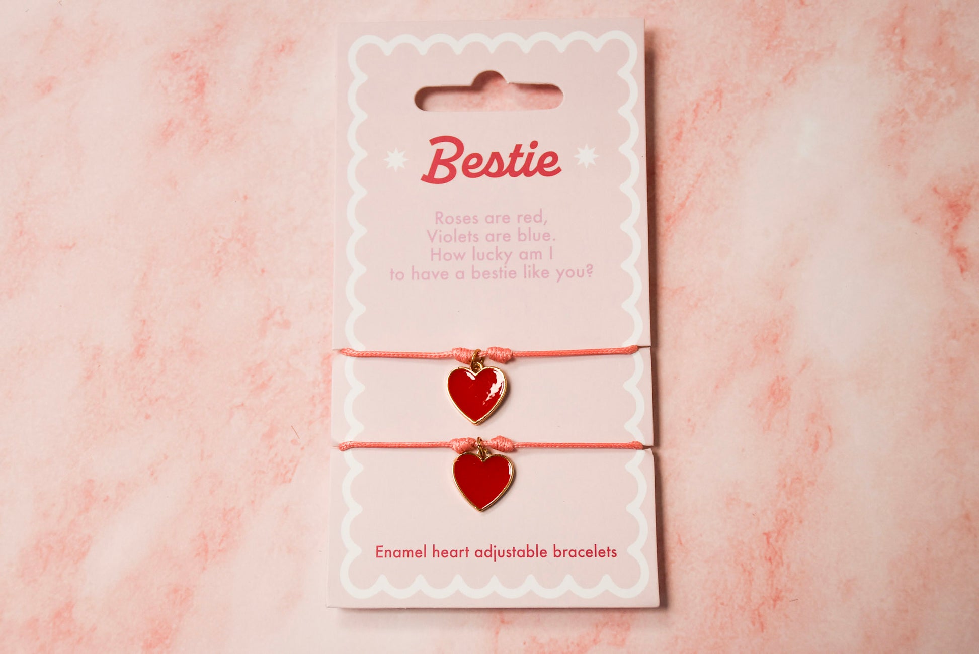 Two red heart bracelets