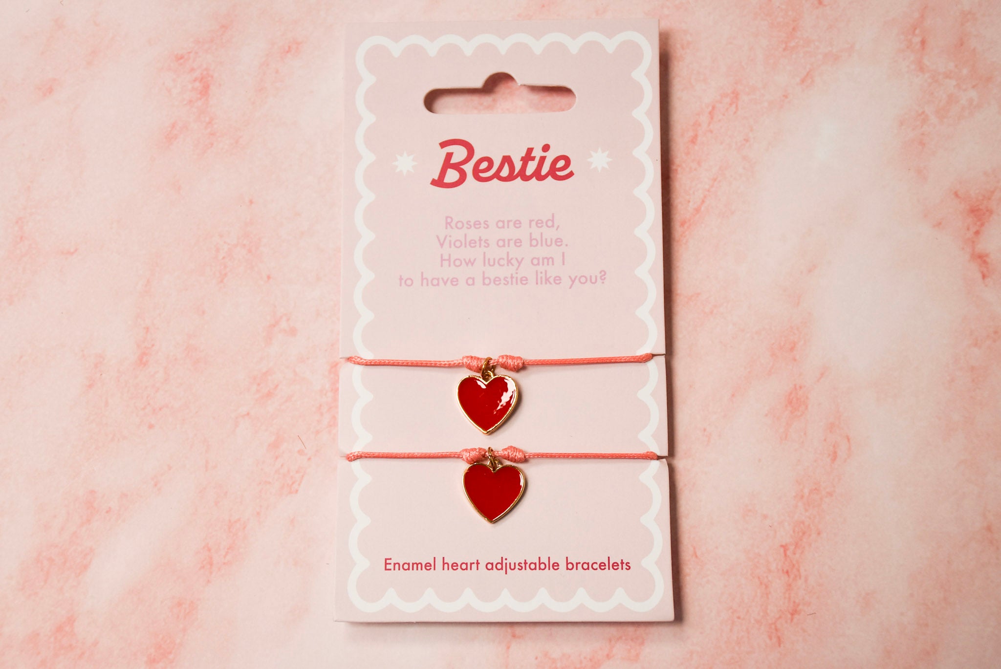 Two red heart bracelets