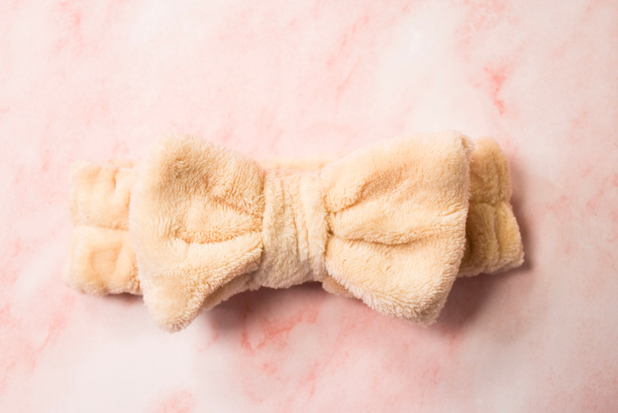 Cream Spa Bow Headband