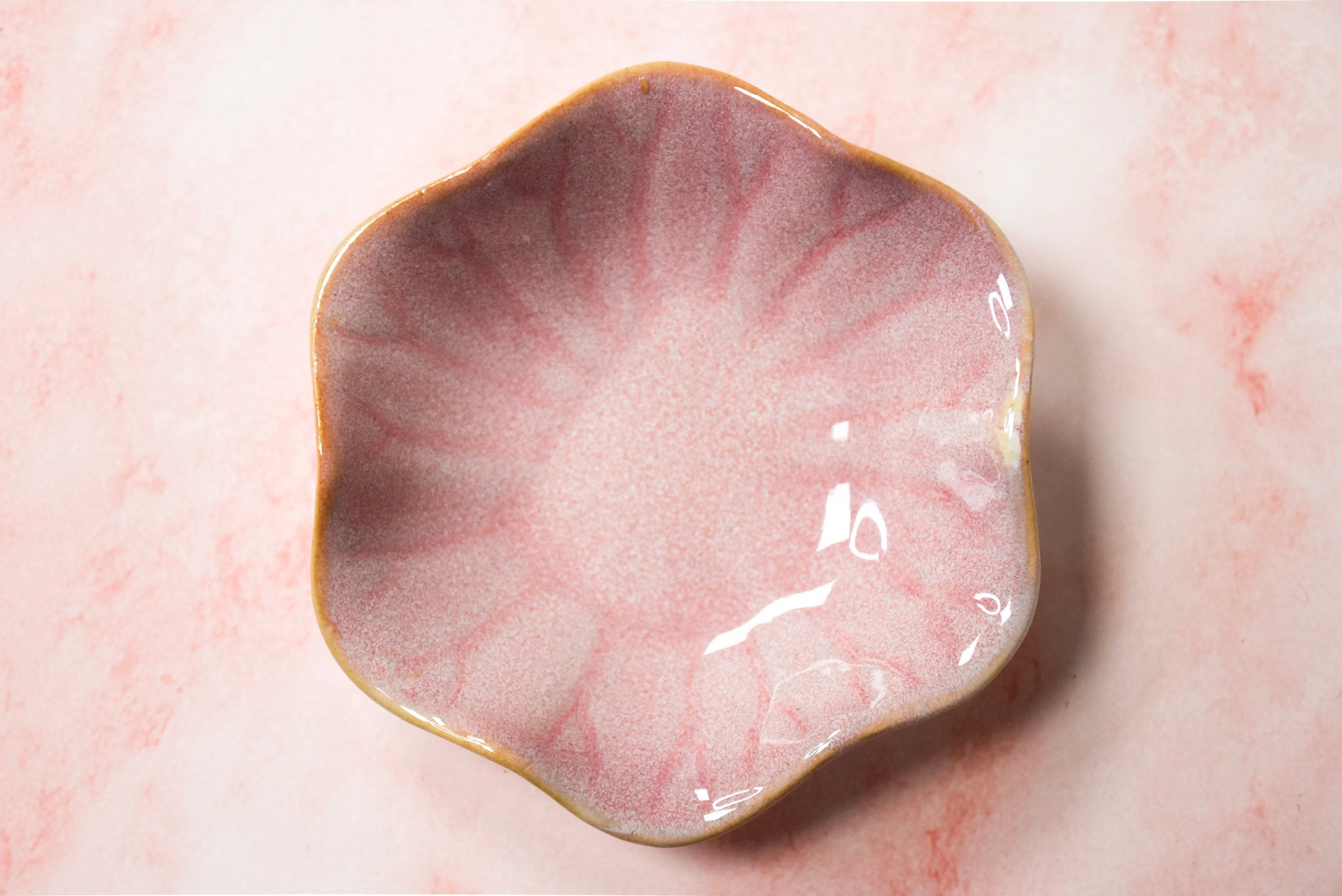 Flower Trinket Dish Pink