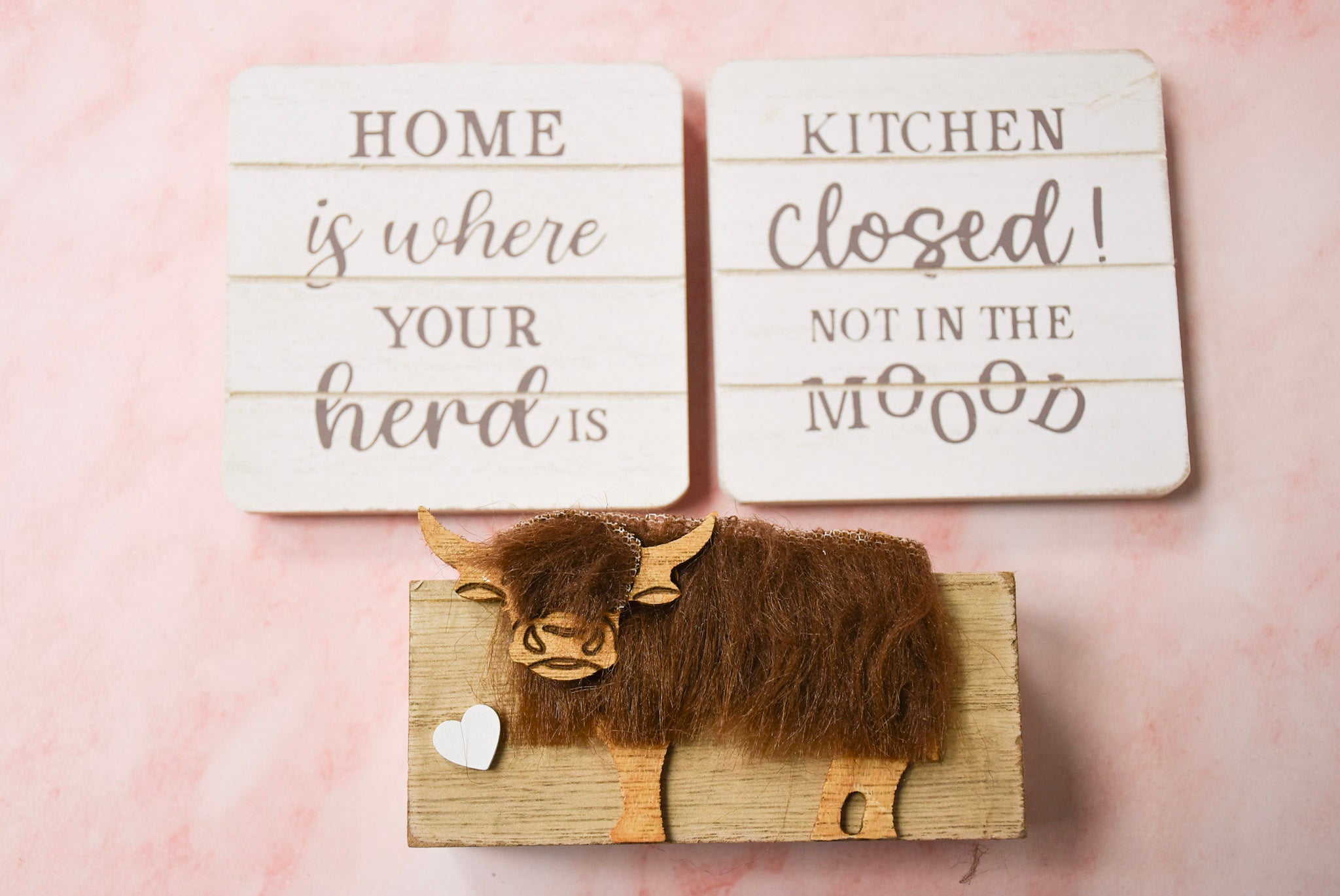 Highland Cow Coaster Set