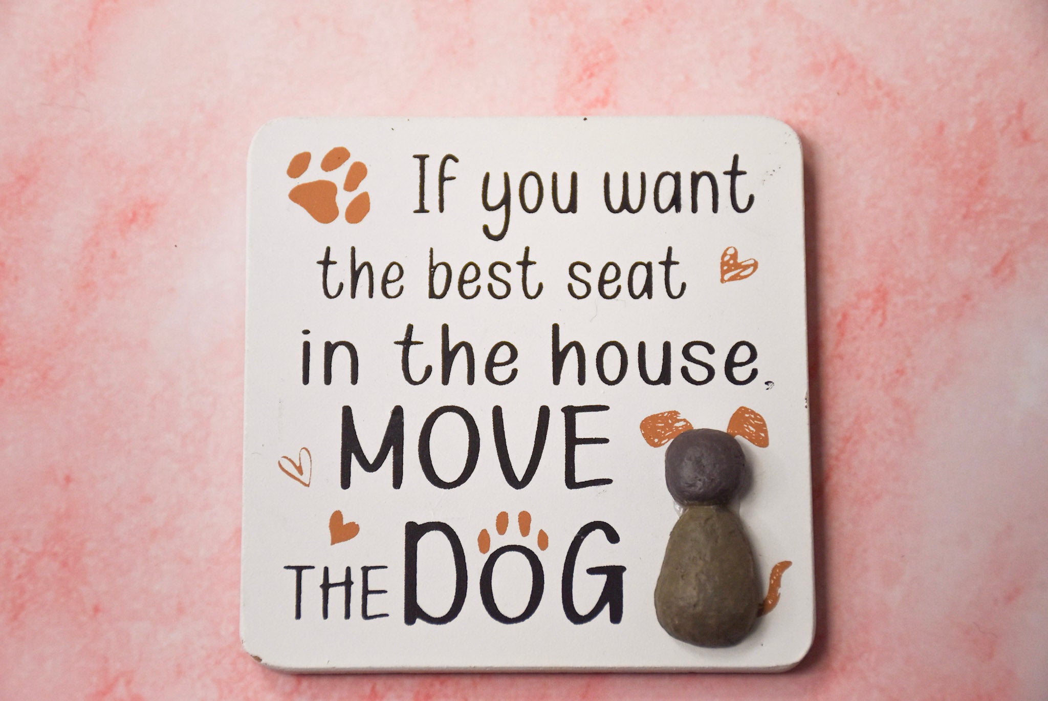 Wooden Pebble Magnets Move The Dog