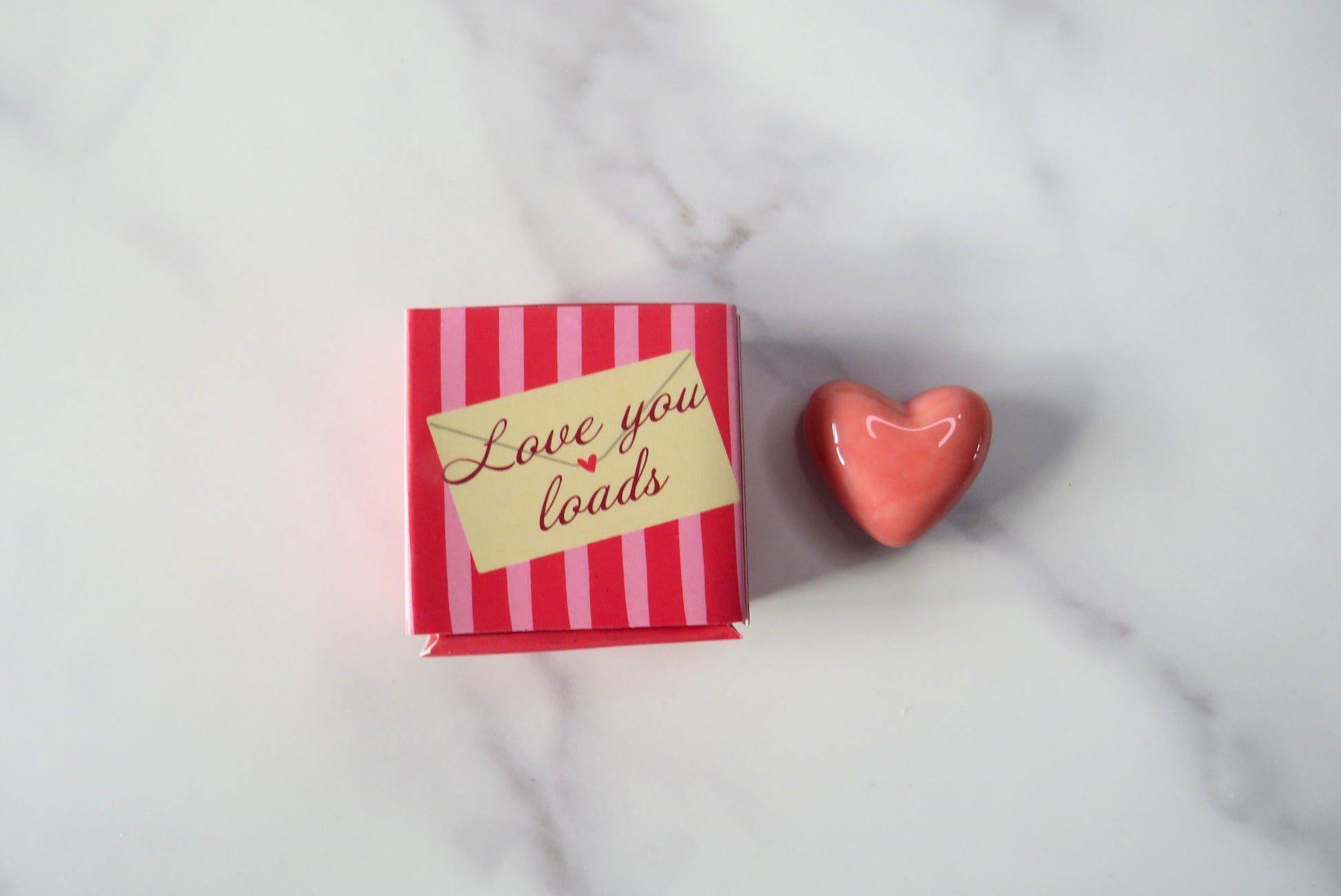 miniature red heart token