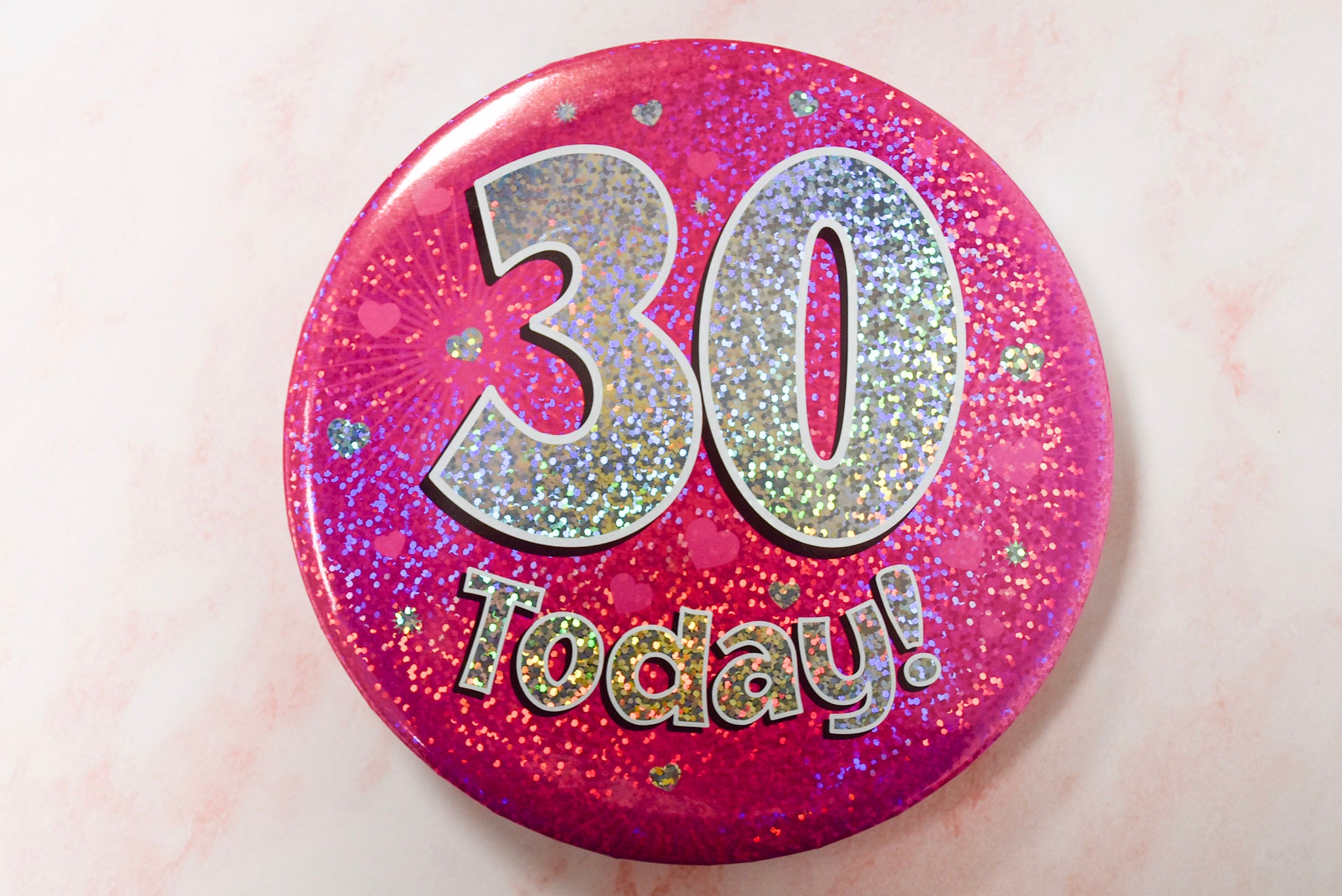 Birthday 30 Pink Badge