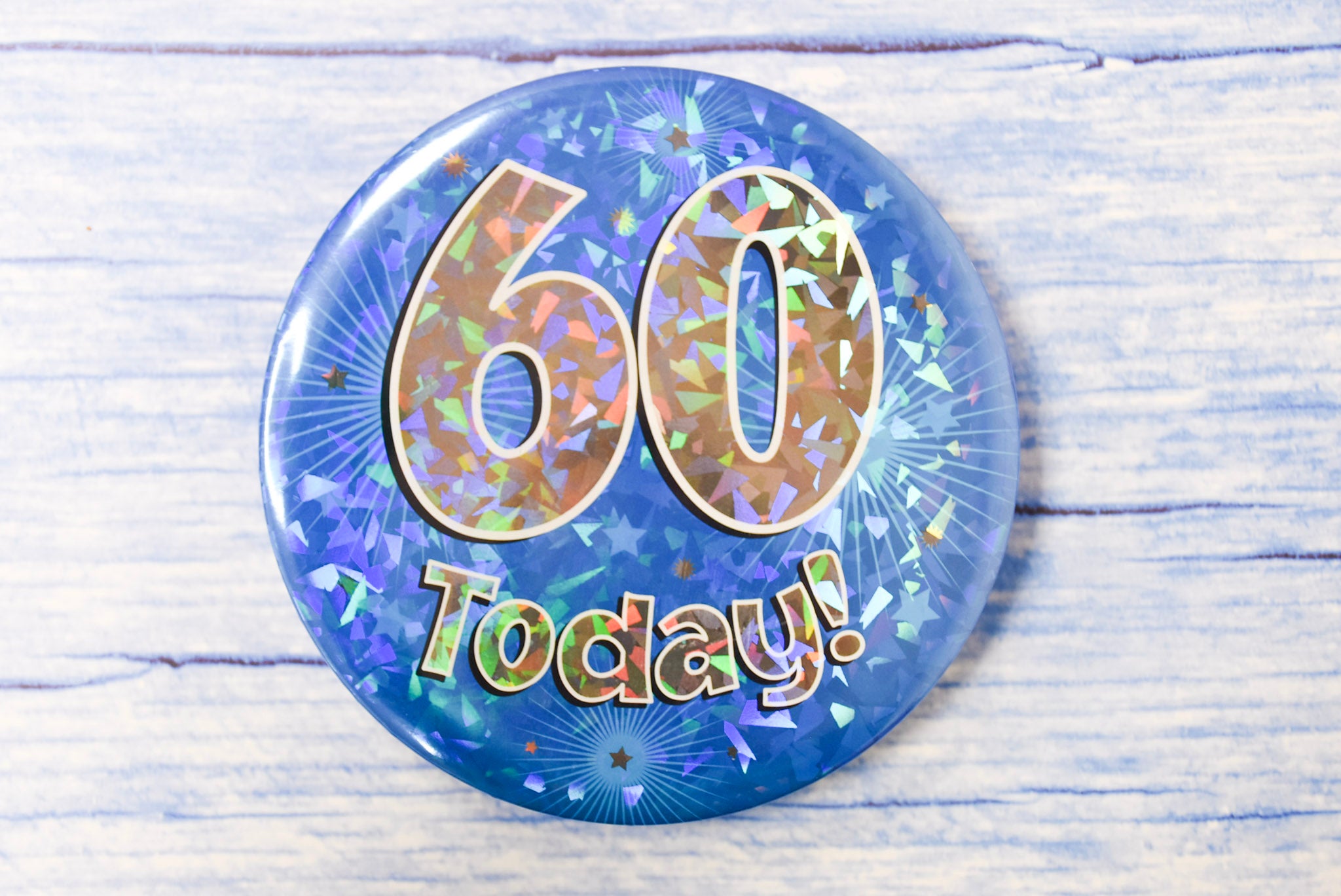 Birthday 60 Blue Badge