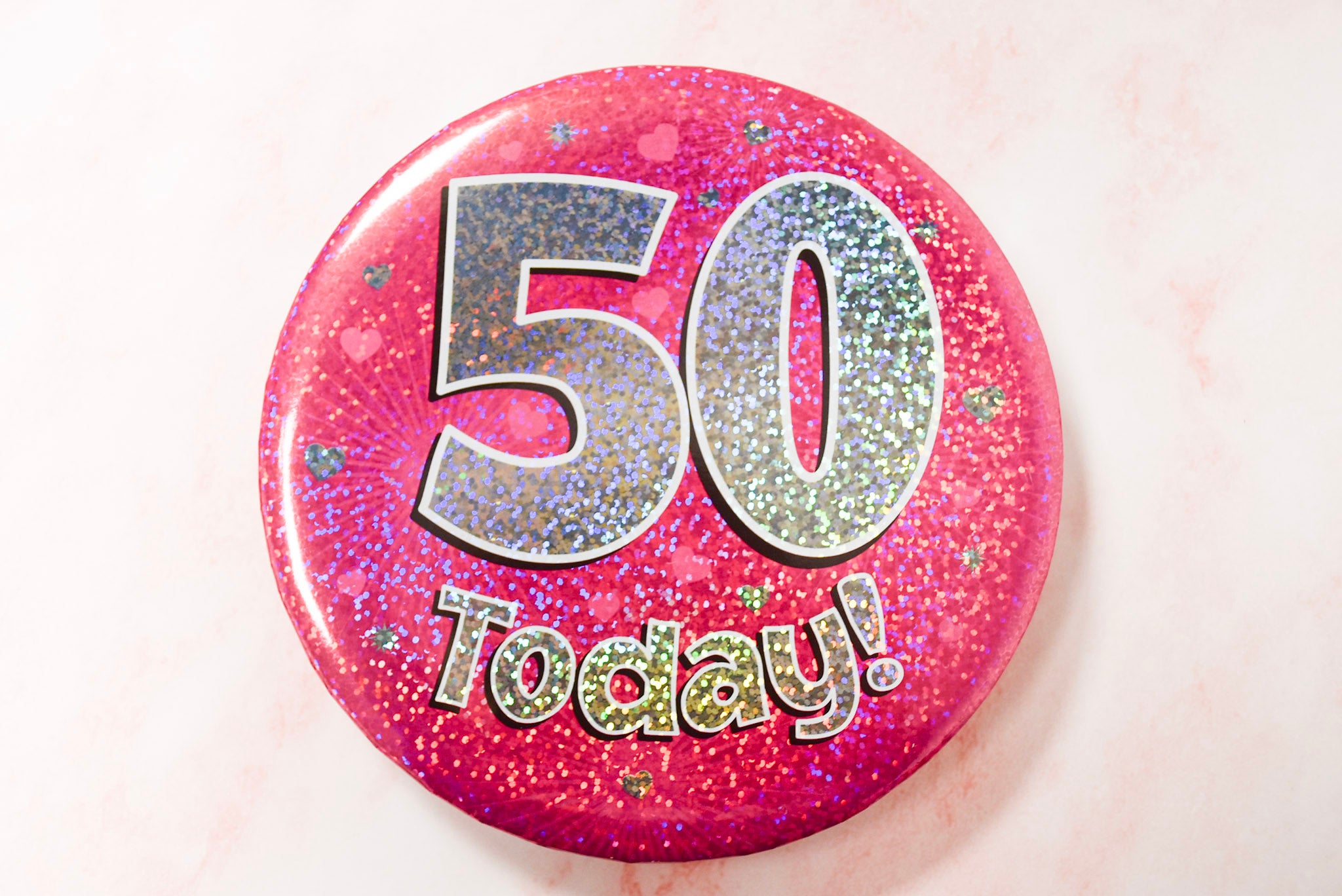 Birthday Pink 50 Badge