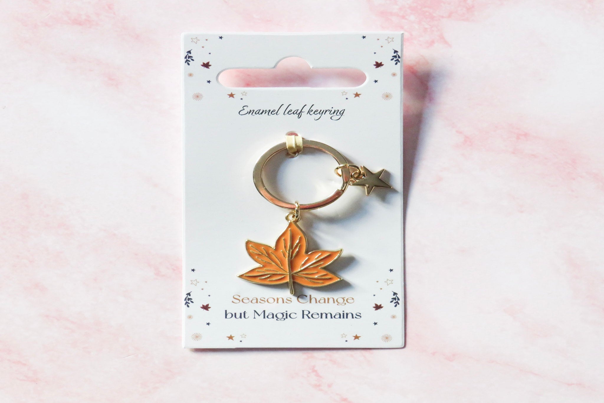 Autumn leaf keyring.