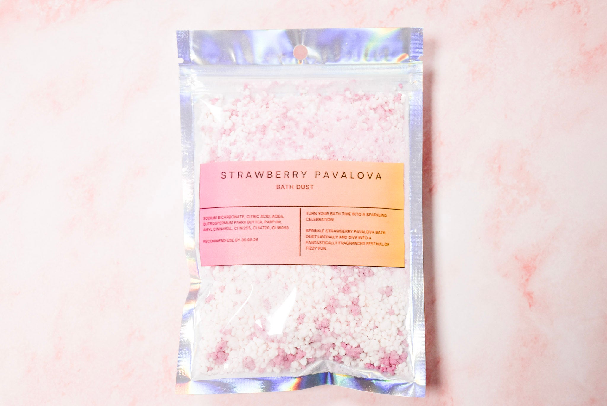 Strawberry Pavlova Bath Dust