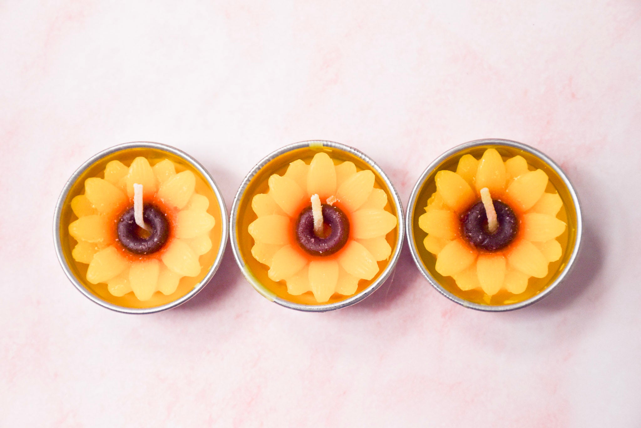 Sunflower Tea Light Candles